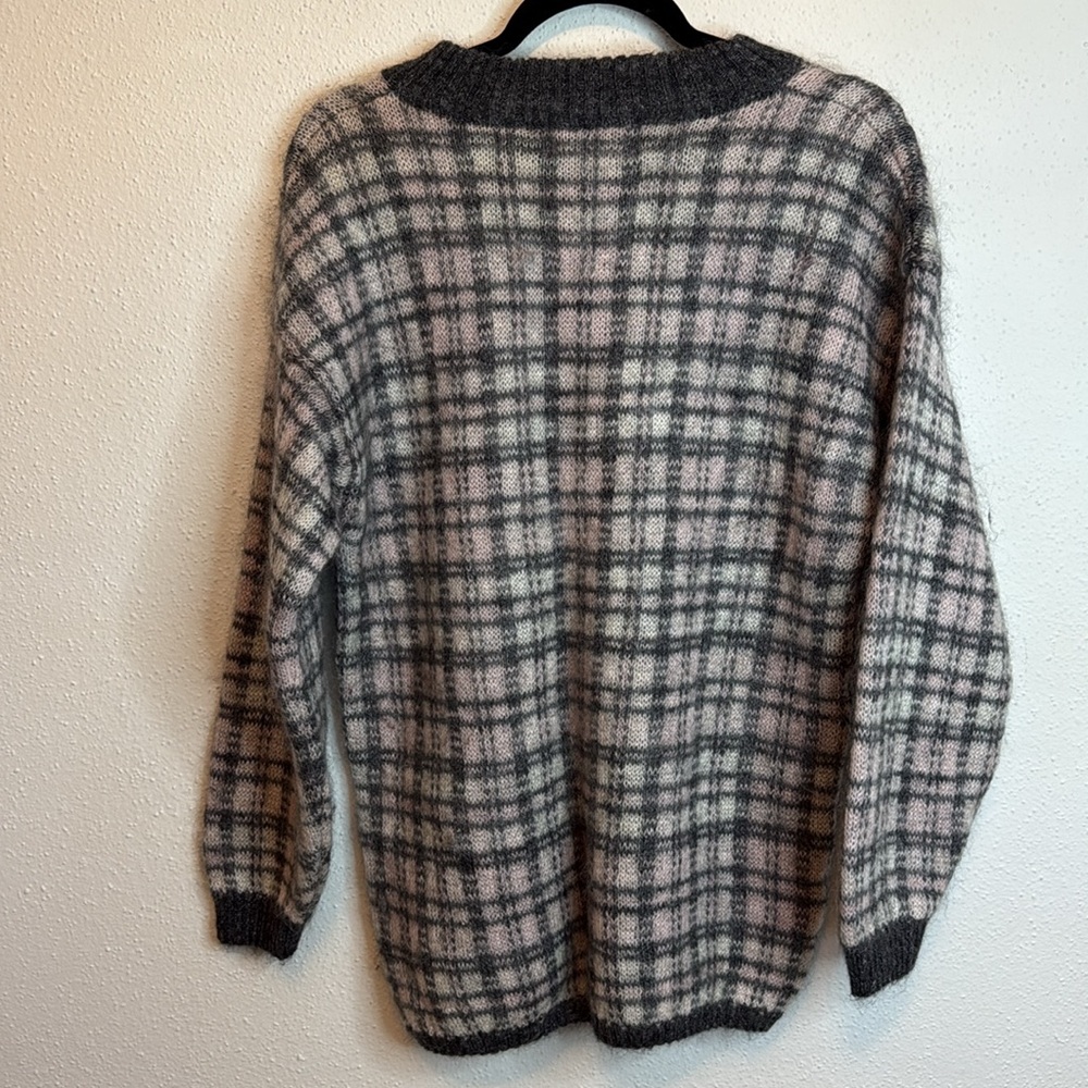 Maurices Pink and Gray Mohair Blend Crewneck Sweater Size Large - Picture 5 of 5